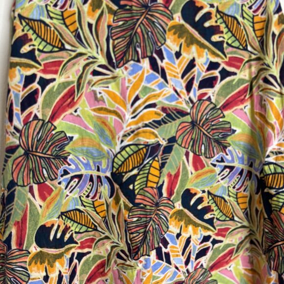 C&C California Dress Womens Medium Linen Sleeveless Tropical Floral Print Summer - Picture 4 of 11